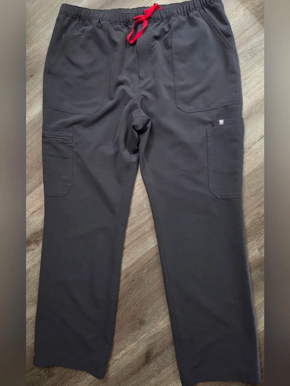 FIGS Cairo Scrub Pants XXL Tall Charcoal Gray Straight Leg Cargo Medical Uniform